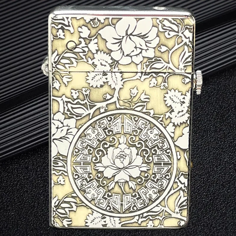 ZORRO 779 Brass Mechanical Ejection Ignition Windproof Kerosiene Lighter Safety Lock Retro Limited Collection Men's Lighter Tool