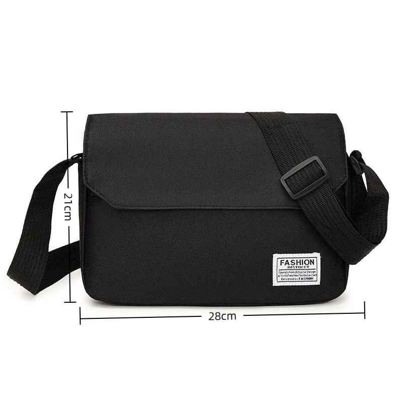 Moda de rua masculina Oxford bolsa de ombro sólida crossbody casual satchels 2025
