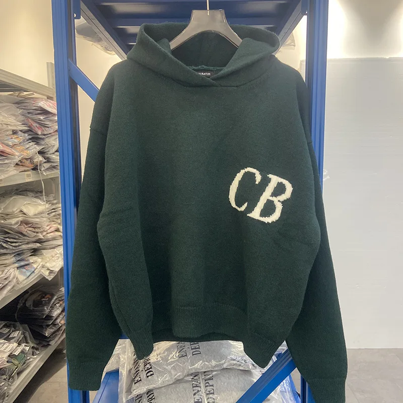 Carhartt Knit Jacquard CB Logo Sweater Men Woman Hip Hop Autumn Winter Casual