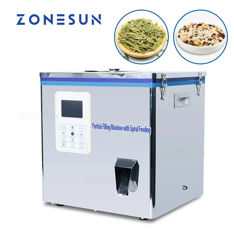 

ZONESUN 1-99g Tea Packaging Machine Sachet Can Granule Filler Medlar Automatic Weighing Machine Powder Filling Machine