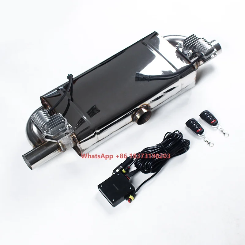 Loud Sound Exhaust Catback for Exhaust Pipe Modified System With Electric Exhaust Valvetronic square Muffler