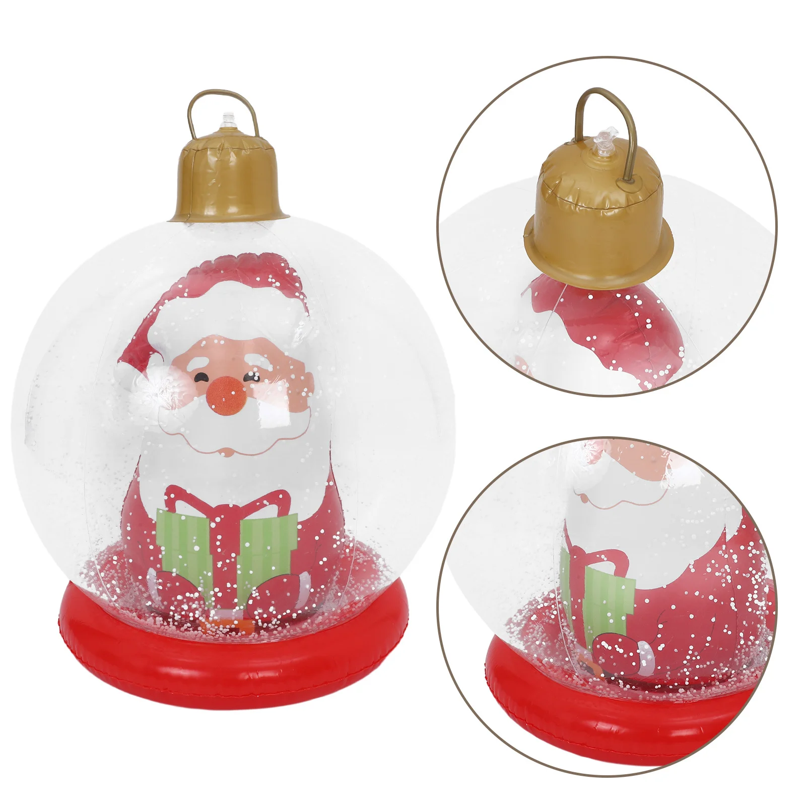 

23.6" Led Inflatable Christmas Ball Outdoor Pvc Giant Bauble Light Up Holiday Decoration For Garden Yard Patio Festive Event