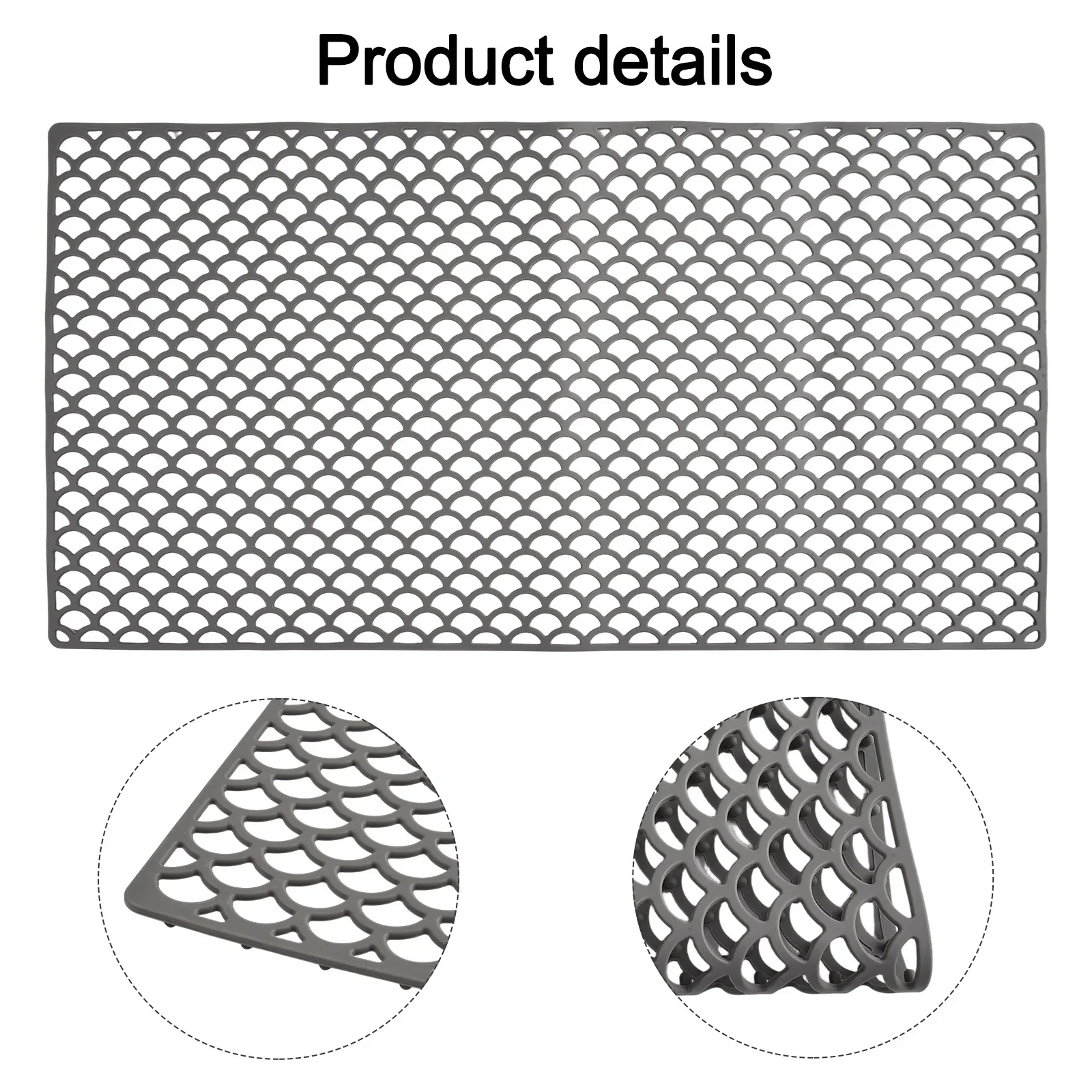 

29.92 In X 15.7 In Non-Slip Sink Protector Bump-proof Sink Protector Customizable Sink Mat Bump-Proof Cushioning Cooling Rack