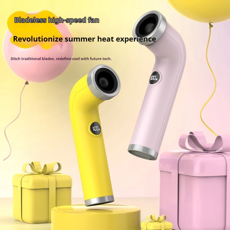 2026 Upgrade Bladeless Handheld Hair Dryer Turbo High-Speed Curved Design Digital Screen Fashionable & Compact