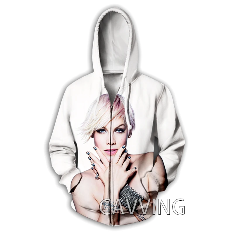 كافينج ثلاثية الأبعاد طباعة P!nk أليسيا بيث مور سستة هوديس زمم مقنعين البلوز Harajuku هوديي الهيب هوب بلوزات