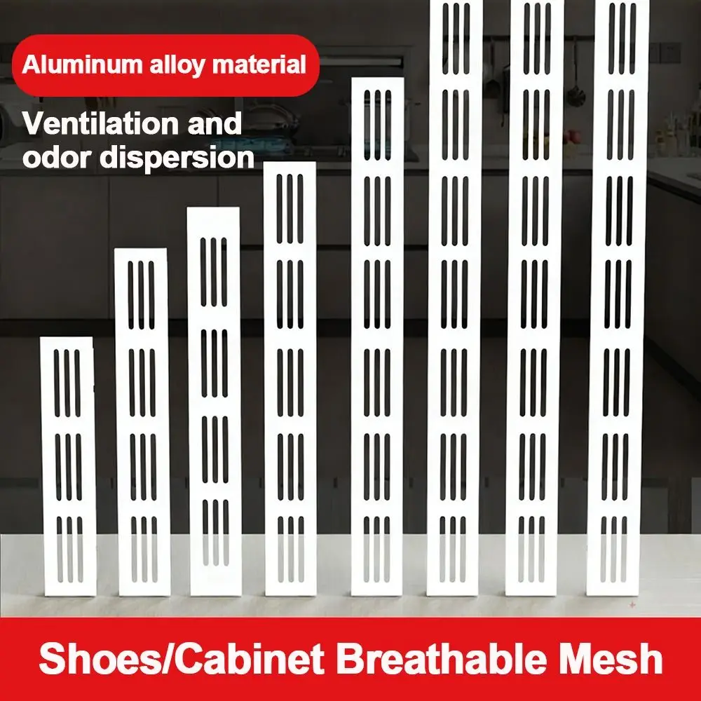 Aluminum Alloy Cabinet Breather Hole Cover 30mm Wide Rectangle Ventilator Grille Cover Breathable Mesh Ventilation Grille