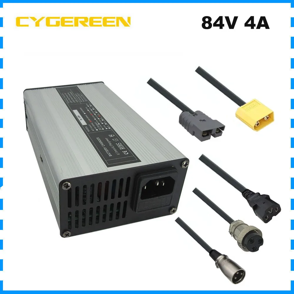 84V 4A Li-ion 20S Battery Fast Charger 72V 72 Volt 4A Lithium RV Golf Cart Forklift Charger XT60 3PIN