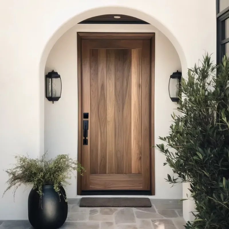 Residential Sound Insulation Waterproof Custom Anti-Theft Entry Doors American Design 5-Year Warranty Modern