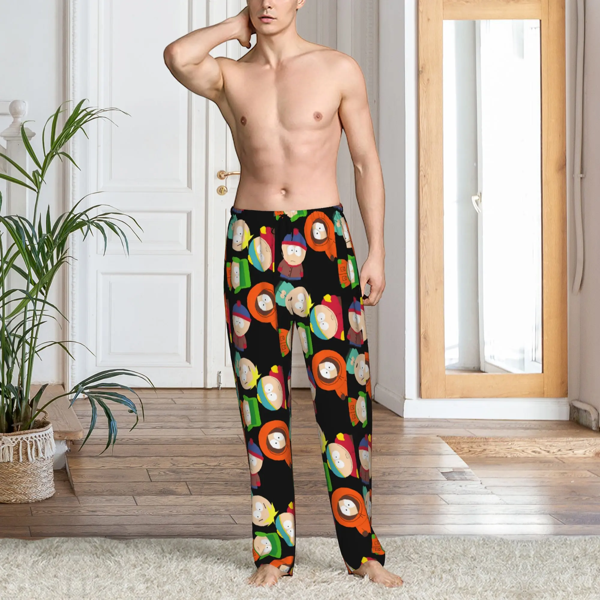 Custom E-Ericed Anime Pajama Pants Men Kennyed Kyled Staned Sleepwear Lounge Sleep Bottoms Stretch with Pockets view 6