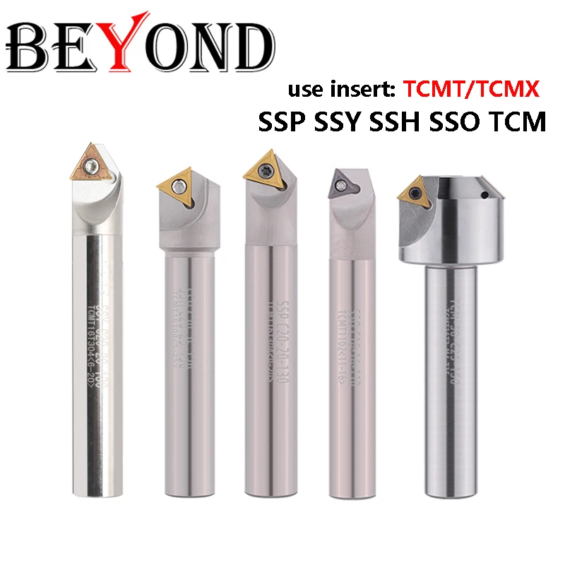 

BEYOND SSP SSY SSH SSO TCM 15 45 60 30 Degree C12-20-110 Chamfer Milling Cutter CNC End Mill Burr Knife Inserts TCMX TCMT Shank