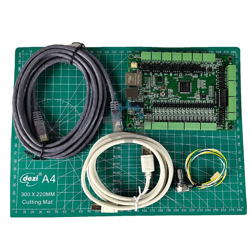 CNC Mach3 6Axis Motion Control System USB+Ethernet Network Port Integrated Board Engraving Machine Stepper Motor Controller