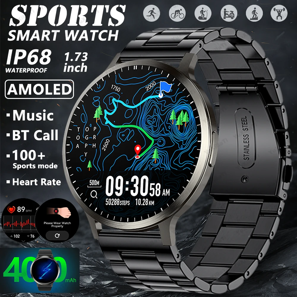 

Новые смарт-часы 2026 года: GPS-трекер, NFC, AMOLED-дисплей, компас, измерение пульса, игры, Bluetooth-звонки, водонепроницаемые, для мужчин