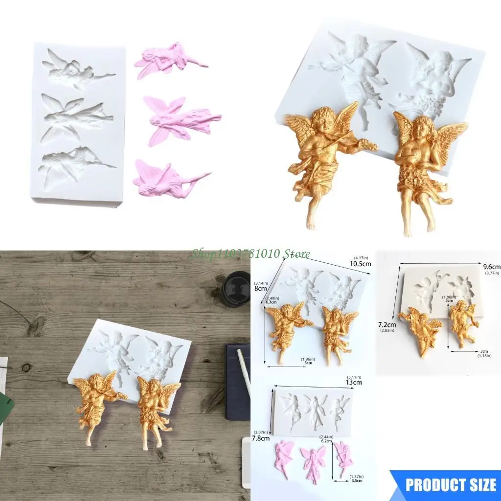 u55d الفن النحت السيليكون السيليكون قوالب لزخرفة الملاك قوالب السيليكون من أجل صنع شمعة راتنج الايبوكسي #1
