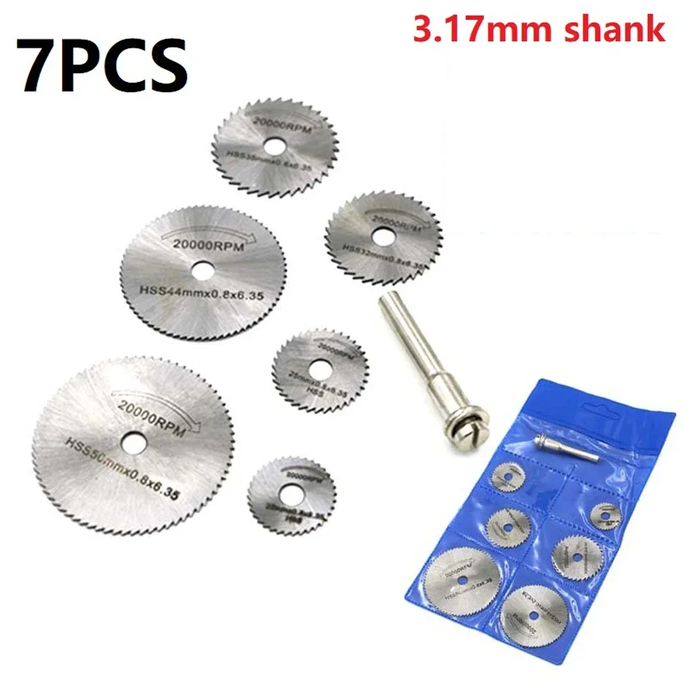ALLGOOD 7Pcs/set Mini HSS Circular Saw Blade Rotary Tool For Dremel Metal Cutter Power Tool Wood Cutting Discs 22-50mm