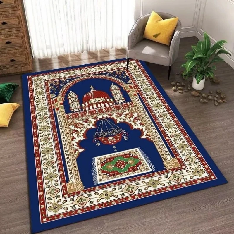 Muslim Carpet Mat Embroidered Middle Eastern Tax Saudi Islamic Prayer Luxury Cotton Home Furnishings Living Room Corridors 0413 - view 6