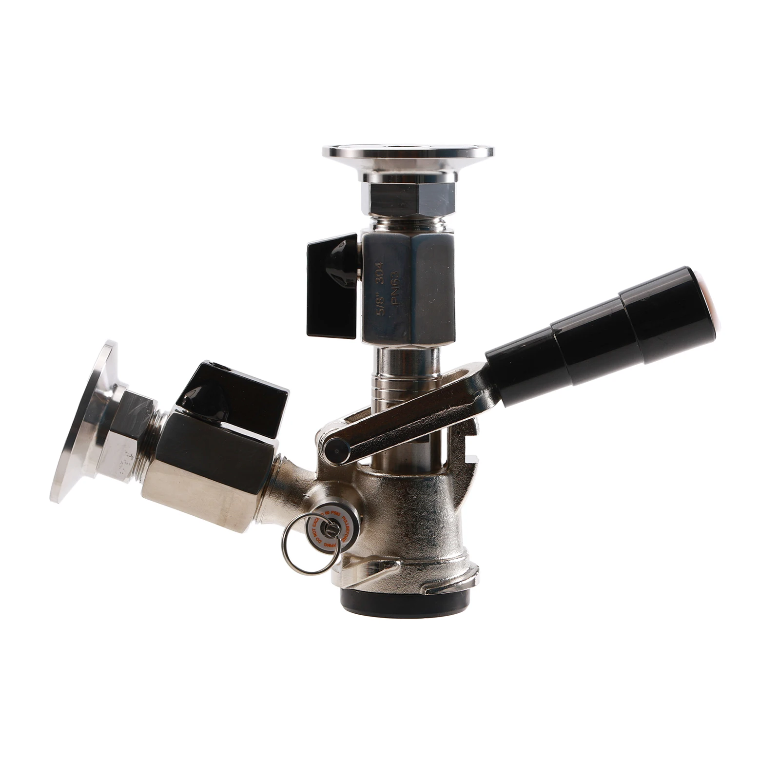 Low Profile Tri Clamp 1.5inch Female Beer Thread Adapter Keg Coupler Beer Shank Adapter 5/8"Female BSP Sanke Keg Cleaning Part view 4