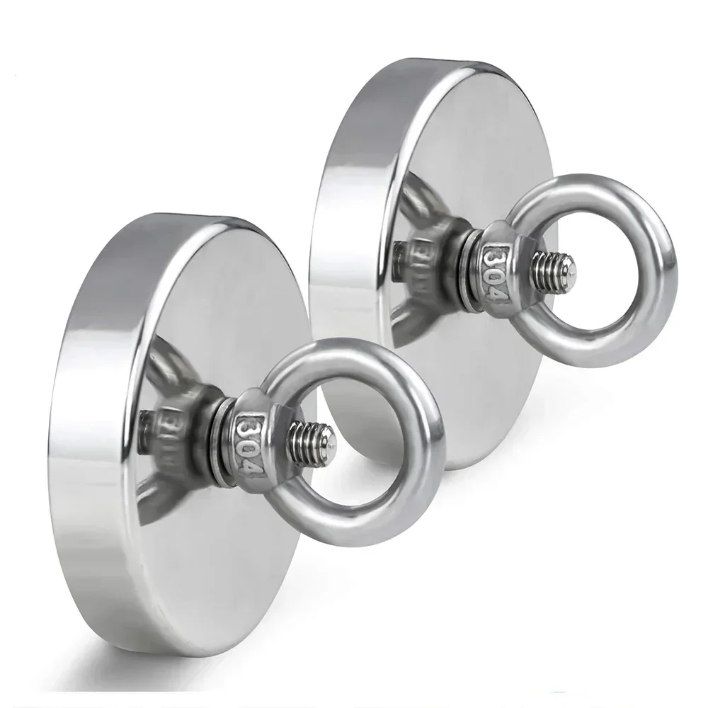

Super Strong Magnets Set Neodymium Magnet Hook Kit With Countersunk Hole Eyebolt Magnetic Hooks Salvage Fishing Magnet Searcher