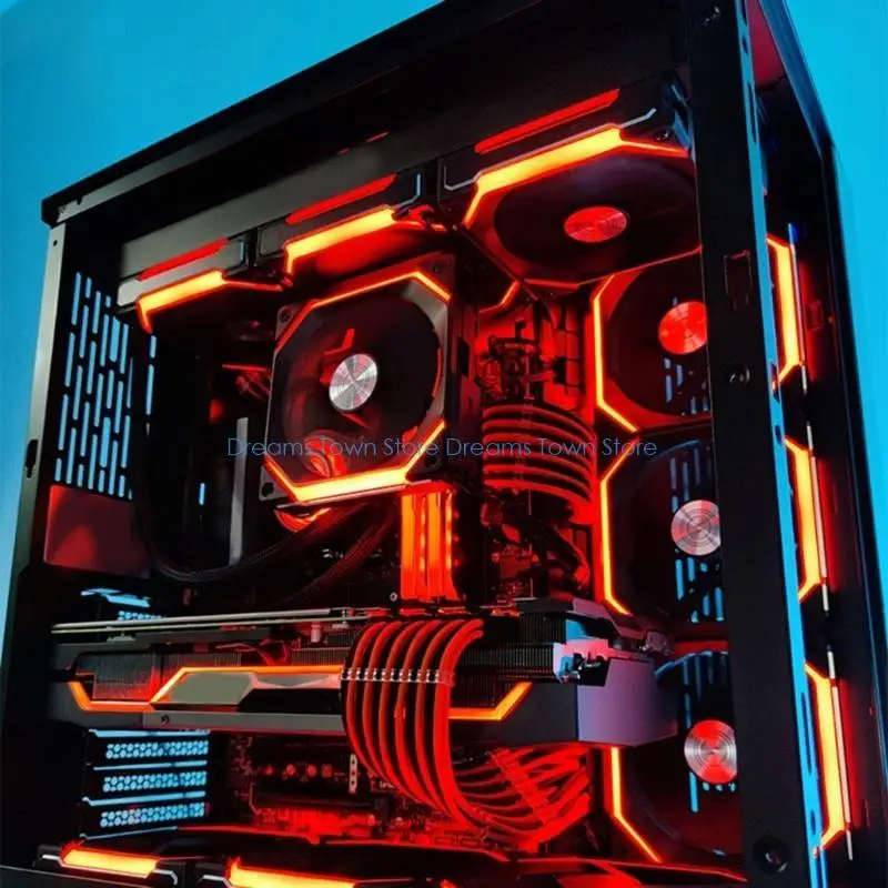 HX6A Vertical GPU Fan Position Mounting Bracket High Airflows Metal Structure PC Case