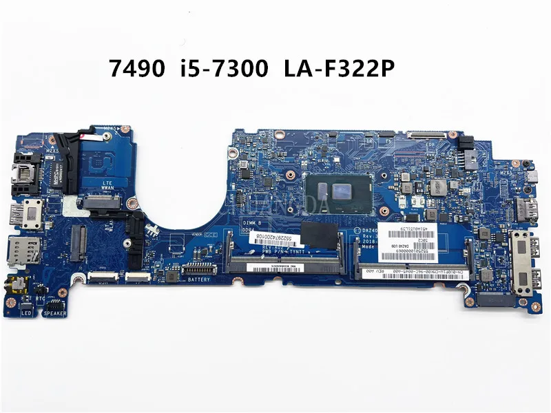 

For Dell Latitude 14'' 7490 Laptop Motherboard With i5-7300 Cpu 0V0P1W CN-0V0P1W DAZ40 LA-F322P Tested