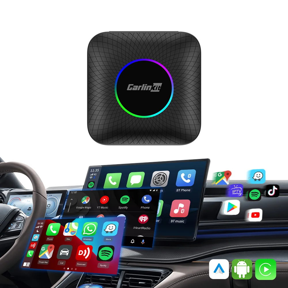 New Android 13 Ai Box Youtube Car Play Wireless Multimedia Dongle Adapter Tbox Environment 64Gb