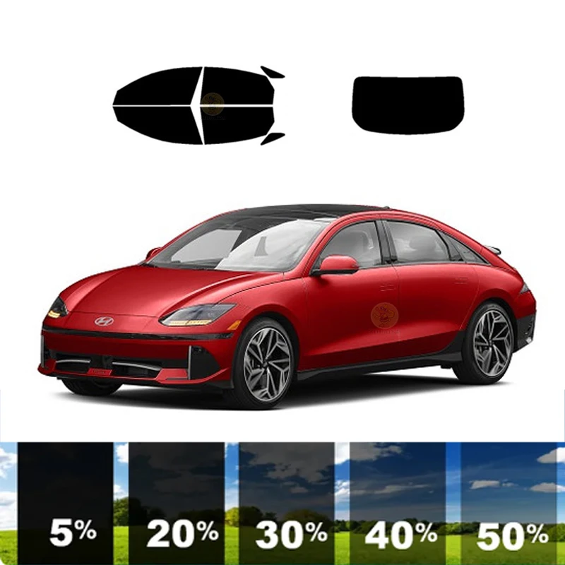 

precut Removable Window Tint Film For Car 100% UVR 5%-70%VLT Heat Insulation Carbon ﻿For HYUNDAI IONIQ 6 4 DR SEDAN 2023-2023