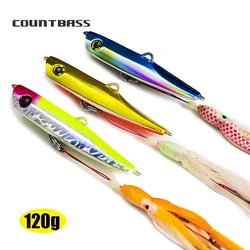 Countbass 3pcs 120g 4.3oz  Japan Inchiku Jigs with Octopus Assist Hook,Squid Jigging, Saltwater Bottom Ship Snapper Fishing Lure