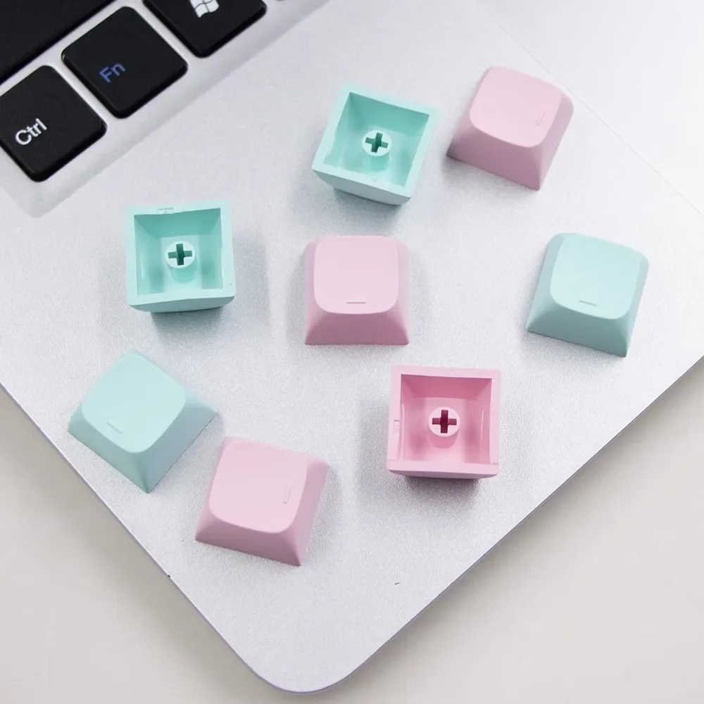 3pcs/pack XDA Profile Blind Spot Keycap PBT Colorful 1U Blank Key Caps Customized DIY Non-printed Keycaps For MX Switch Keyboard