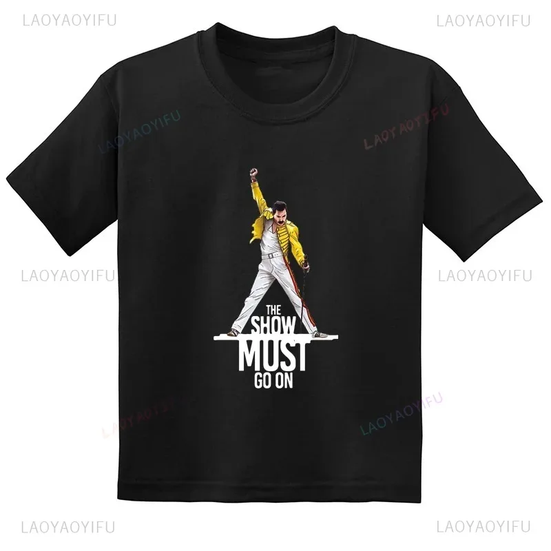 Freddie Mercury The Queen Rock Band Print Cool Men's and Women's Clothing Summer Short sleeved T-shirt