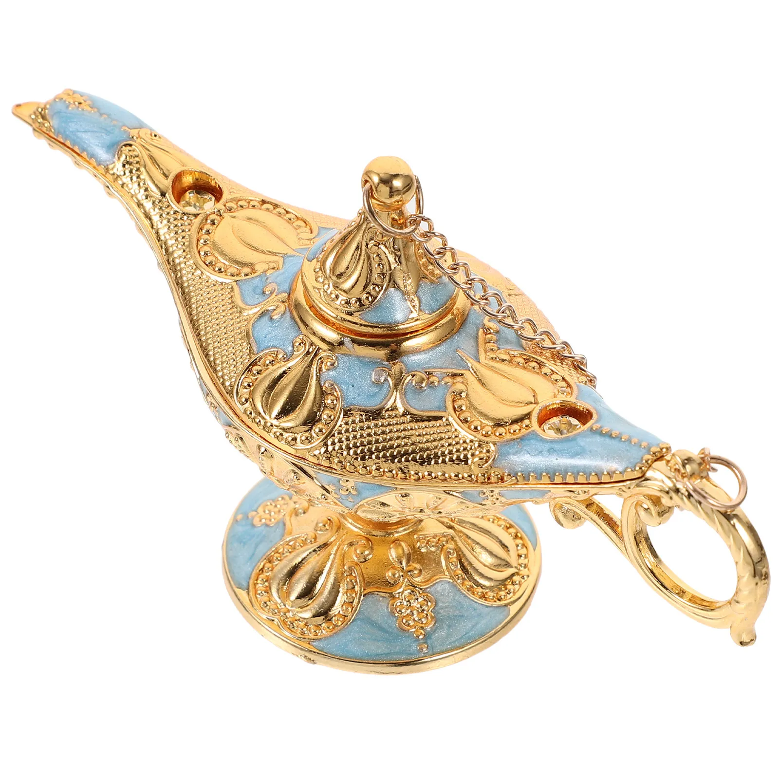 Vintage Lamp Ornament Decorative Desktop Banquet Adornment Metal Charming Light Decor Party Accessory