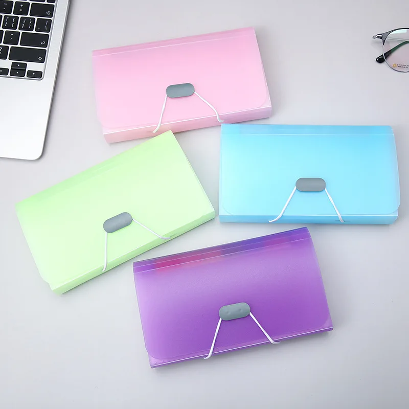 A6 Expanding Wallet Organ Bag Waterproof File Bag Organizer Data Book File Pouch Bill Folder School Office Binder Family Folder
