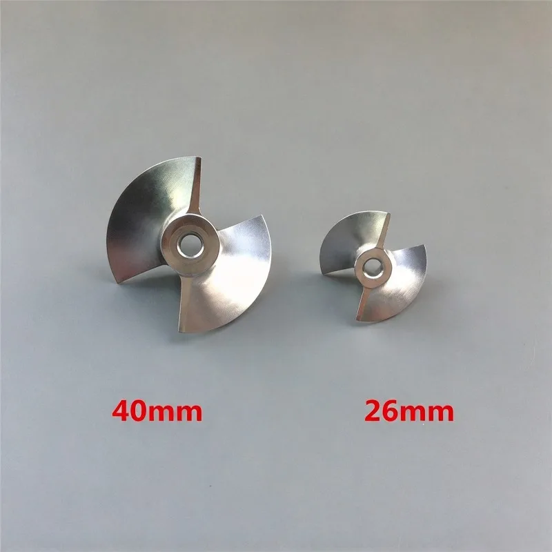 26mm/40mm Jet Pump CNC Propeller, Aluminum Impeller for Water Jet Thruster