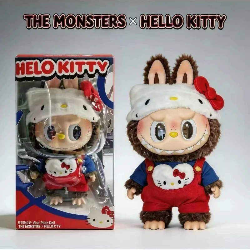 

POPMART THE MONSTERS × HELLO KITTY Collaboration Series 38cm Doll labubu Interesting Collectibles Trendy toy Art Pieces