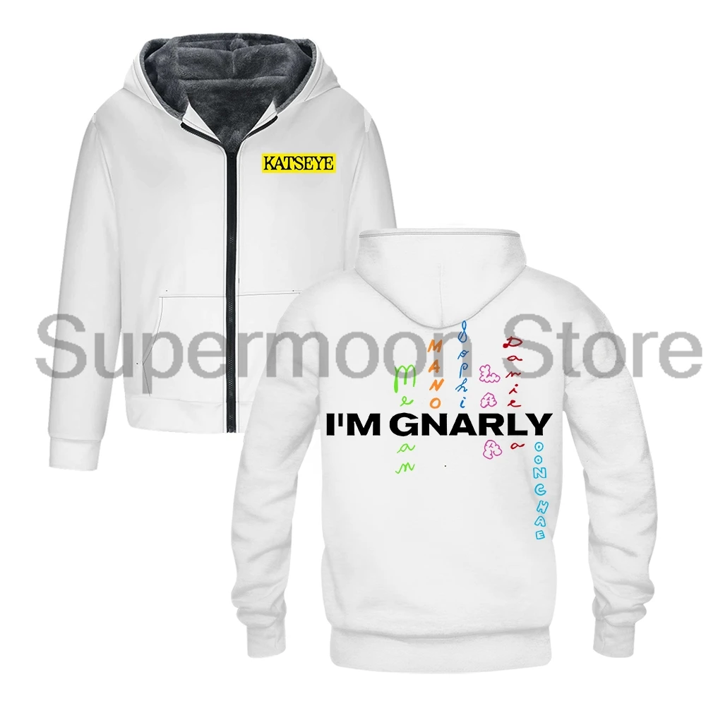 Kpop Katseye Gnarly Merch толстовки на молнии с длинным рукавом уличная одежда для мужчин и женщин куртка парки зимнее пальто