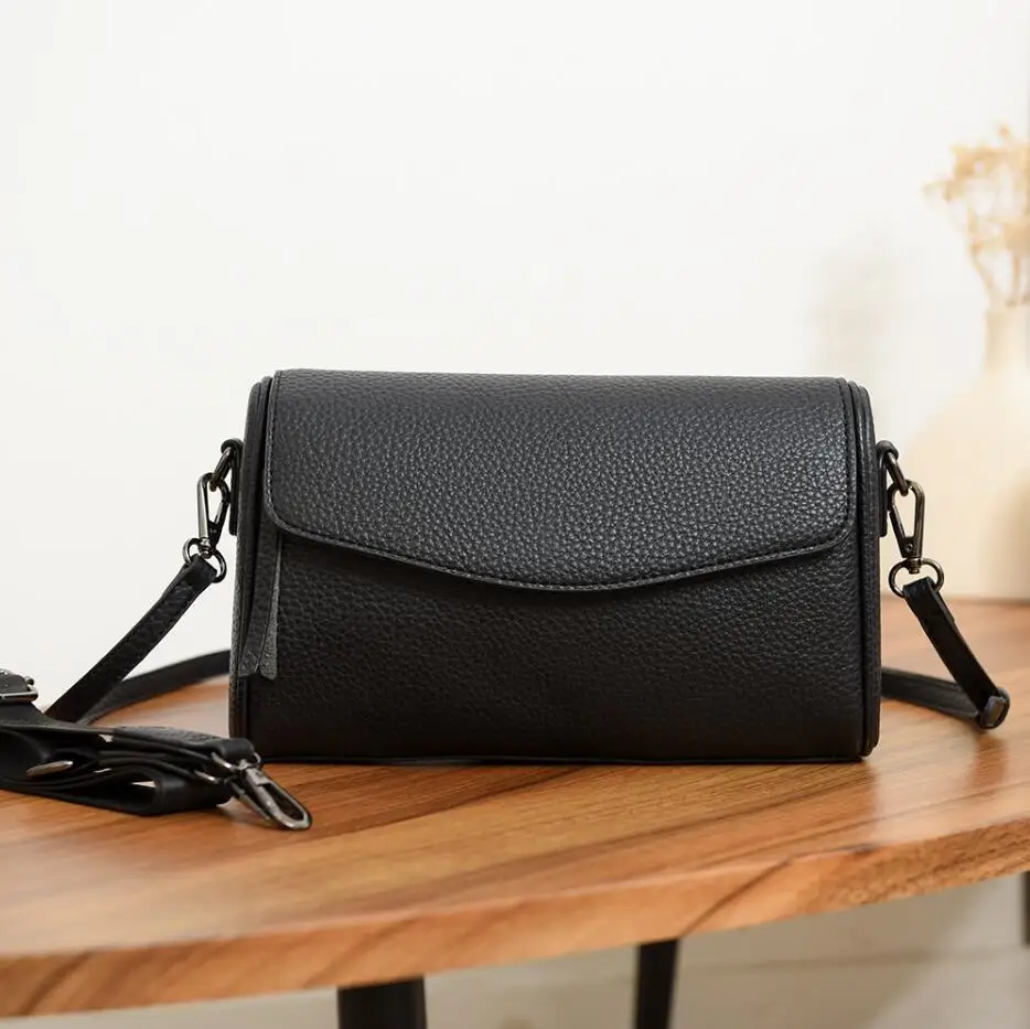 

Genuine Leather Shoulder Bags New Women's Fashion Crossbody Bags 2025 Soft Cowhide Leather Large Capacity Shoulder Messenger Bag