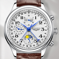 GUANQIN Men's Mechanical Watches Automatic Movement Multi-functional Dial Sapphire Crystal High Quality Waterproof Wristwatches