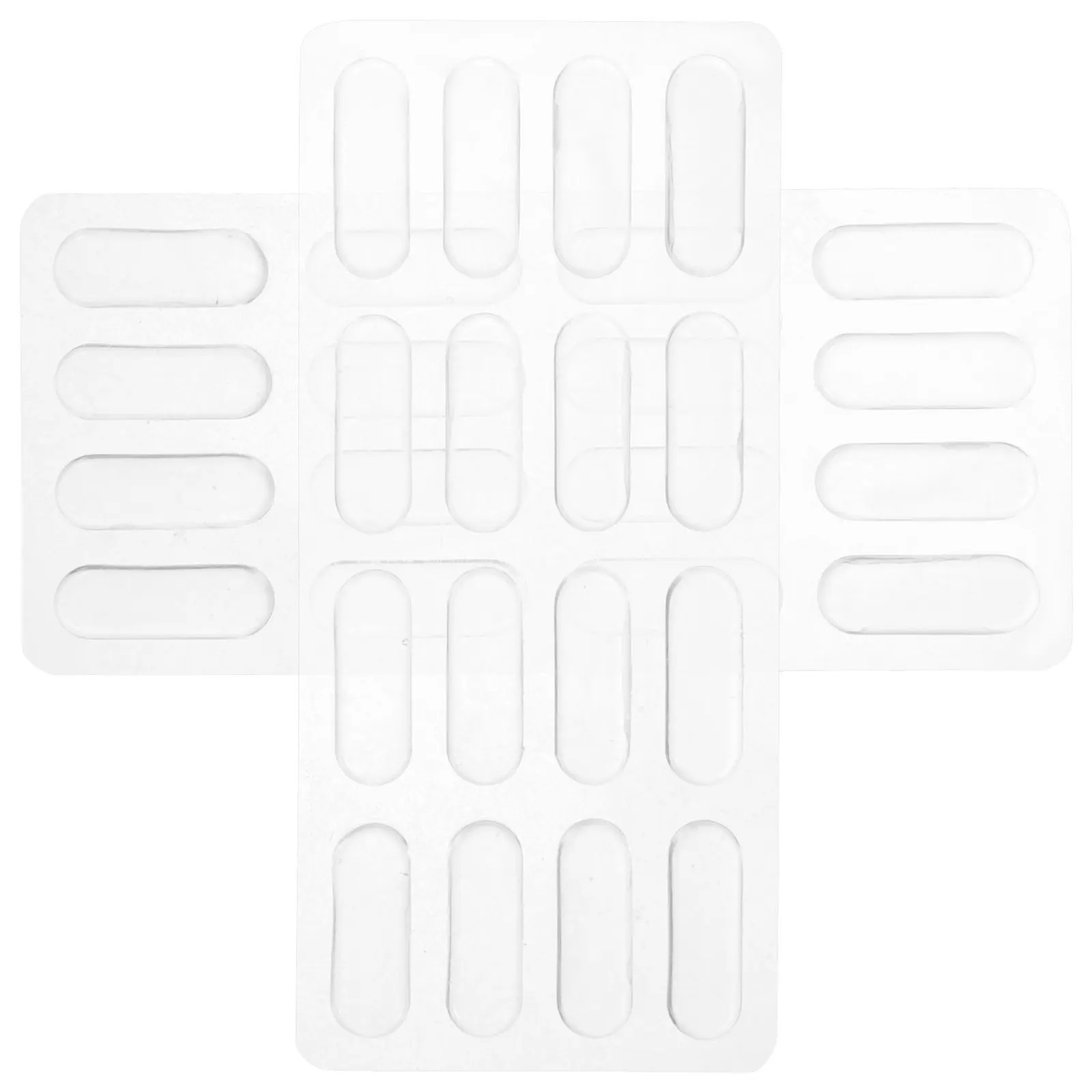 2Pcs Premium Silicone Cabinet Bumper Strips Drawer Door Glass Table Top Wall Protector Non-Slip Clear Self-Adhesive