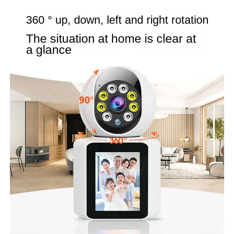 BaseCAM Baby Monitor One-click video call Two-wayTalk Auto Tracking 1080P FHD Wireless PTZ Cameras Indoor 2.4Inch IPS Screen