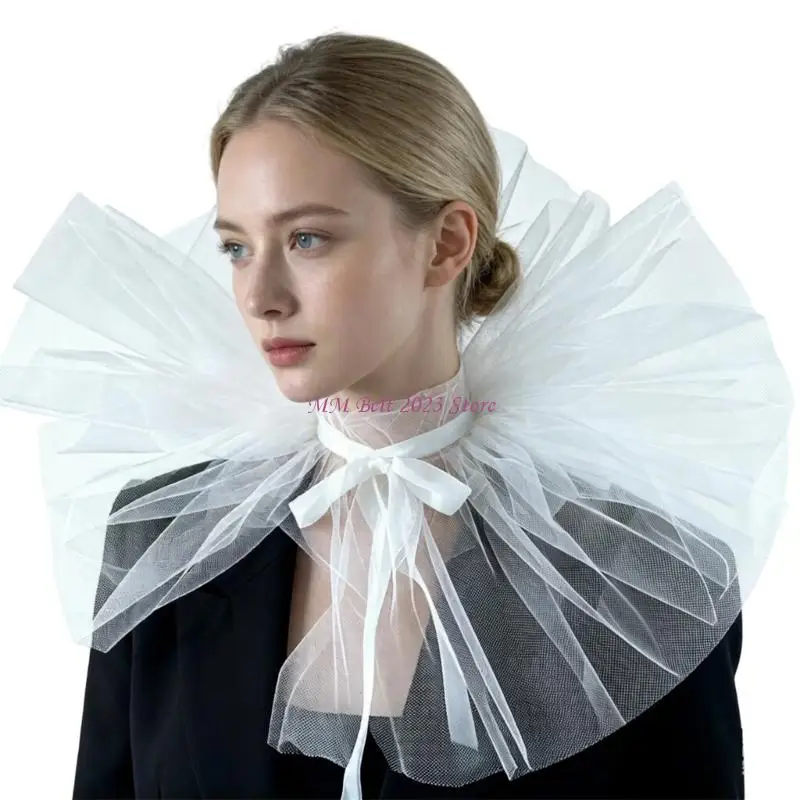 49ME Lightweight Breathable Detachable Neckpiece For Dramatic Fashion Statements
