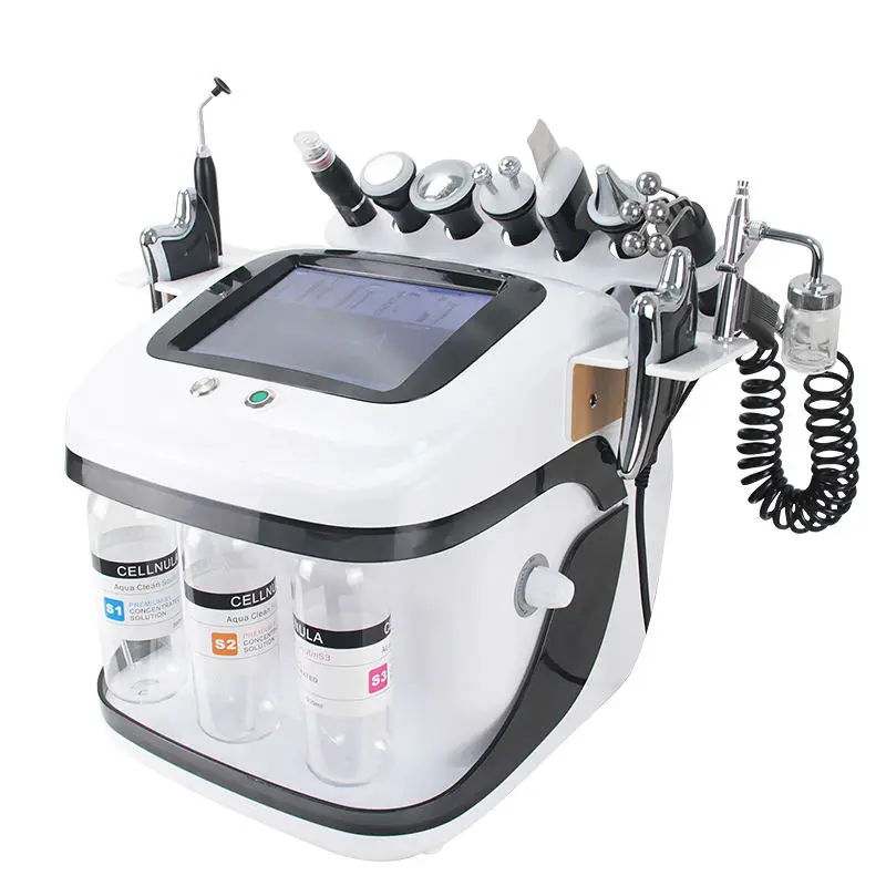 10 In 1 Beauty Machine Portable Oxygen Jet Aqua Peeling Facial Blackhead Removal Facial Cleaning Hydro Microdermabrasion Machine