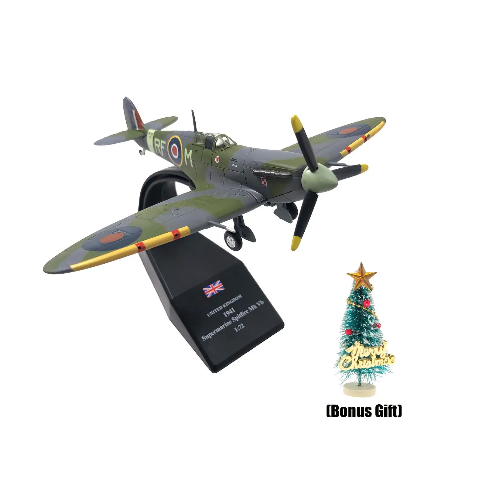 1/72 Scale WWII British Fighter Aircraft Model UK Airplane Toy