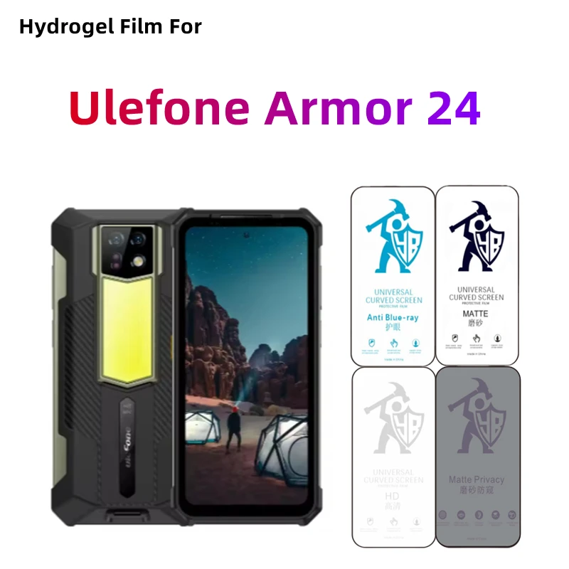 2pcs Matte Hydrogel Film For Ulefone Armor 24 HD Screen Protector For Ulefone Armor 24 Eye Care Privacy Matte Protective Film
