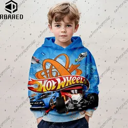 2024 New Child Long-Sleeved Top Hoodie Car 3d Print Trendy Boy Jacket Handsome Style RBARED Brand High Quality Clothes