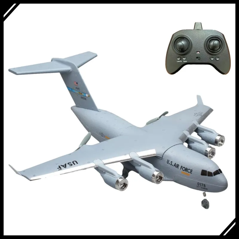 

US Air Force C-17 RC Transport Airplane 2.4G Remote Control Fixed Wing EPP Foam Glider Military Model Plane Toy for Kids Adults