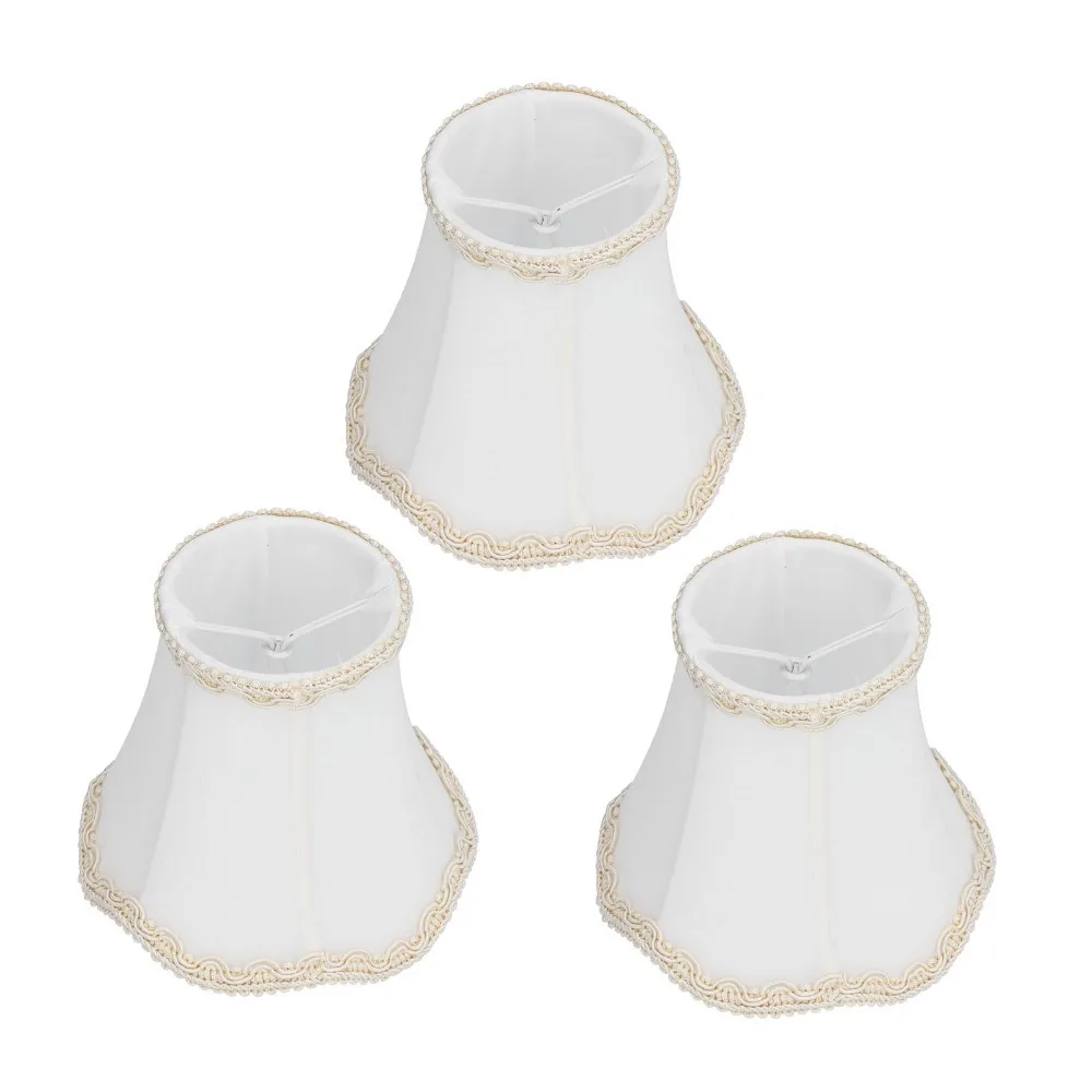 3PCS Simple Fabric Lampshade Clip On Design 4.7 inch Height Lamp Cover Small Lamp Shades Table Lamp
