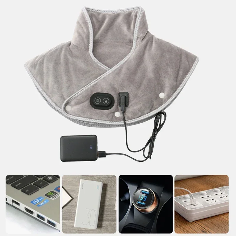 Xiaomi Neck Heating Pad Wrap Heated Shoulder Massager USB Electric Cervical Relieve Pain Back Brace Compress Fatig Warming Tool