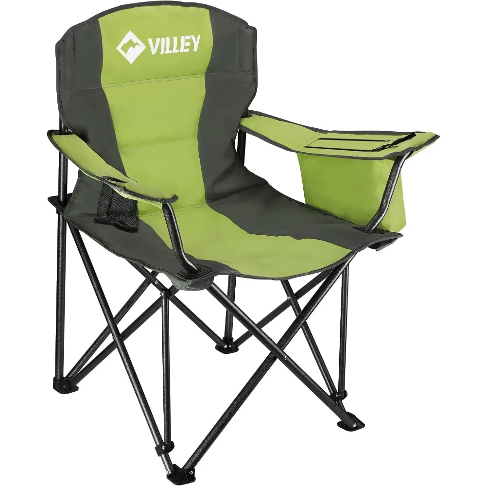 Oversized Folding Camping Chair: Portable, Comfortable Outdoor Chair with High Capacity and Built-In Cooler