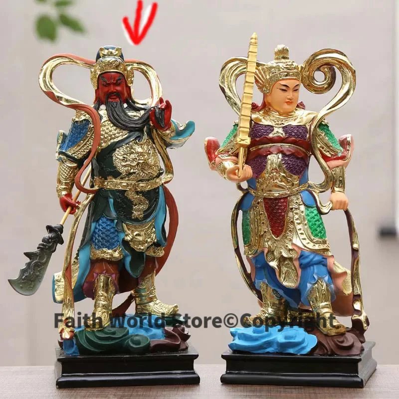 

Taoist Buddhism HOME Shrine efficacious protection Gold plating Patron saint GUAN GONG God FENG SHUI statue large