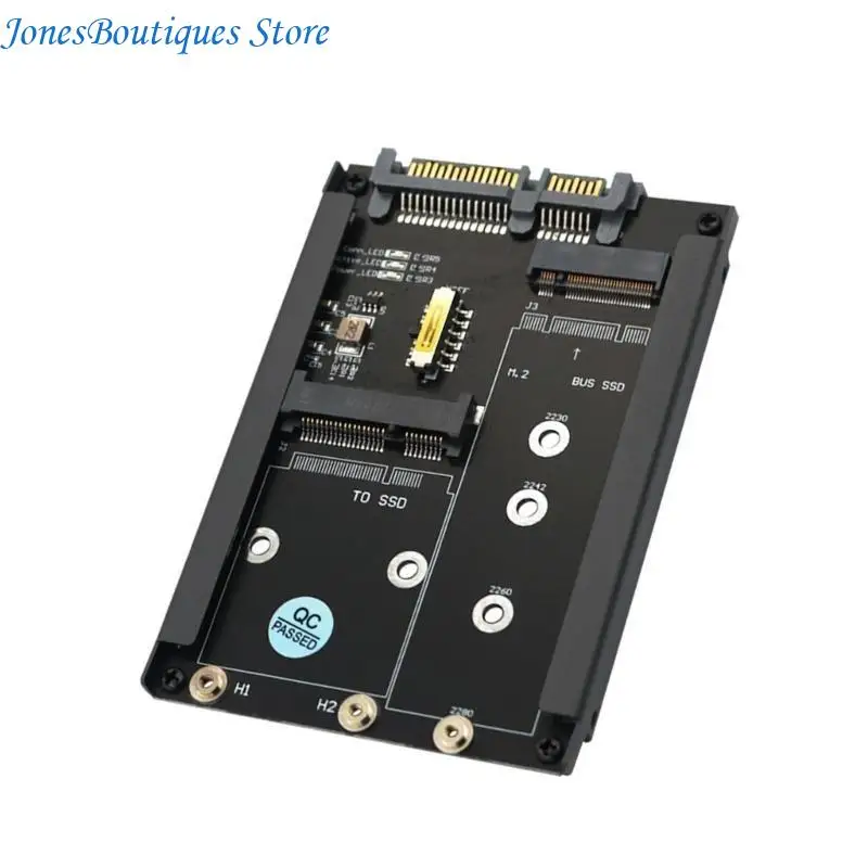 M.2 MSATA to SATA3.0 Adapter 6Gbps Fast Speed Data Transfer Card for Computer Storage Upgrades W8KE