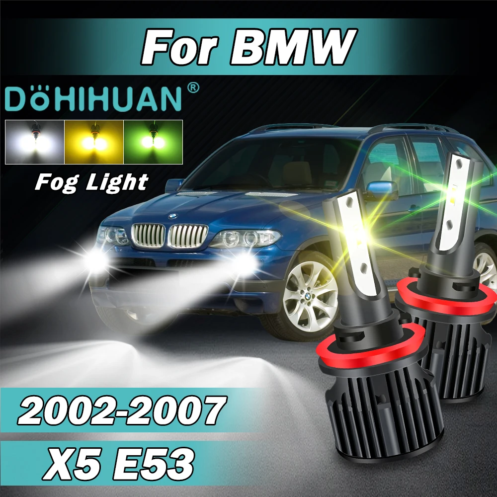 

For BMW X5 E53 2002 - 2007 Front Fog Light Lamp Led Bulb 2003 2004 2005 2006