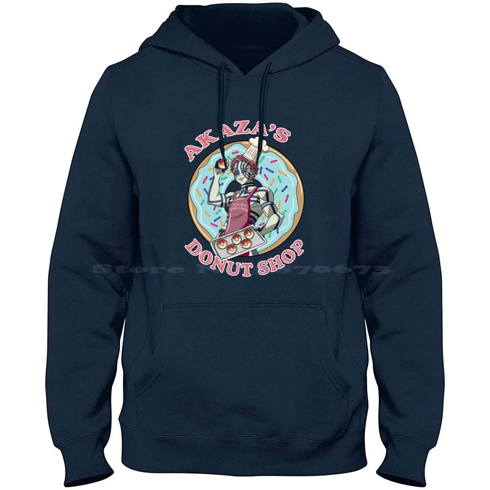 Akaza Demon Akaza _ S Donut Shop 100% Cotton Hoodie T Shirt Manga Inosuke Demon Anime Kyojuro Kny Shinobu Akaza Demon Nezuko